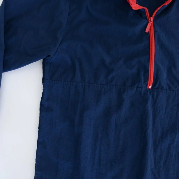 Trend Basics Navy Red Half Zip Pullover Nylon Jacket Medium Windbreaker Jacket M - Picture 8 of 11